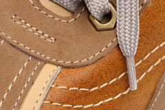 suede leather shoe macro
