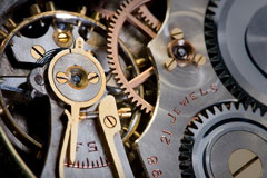 pocket watch mechanism (watchwork) close-up